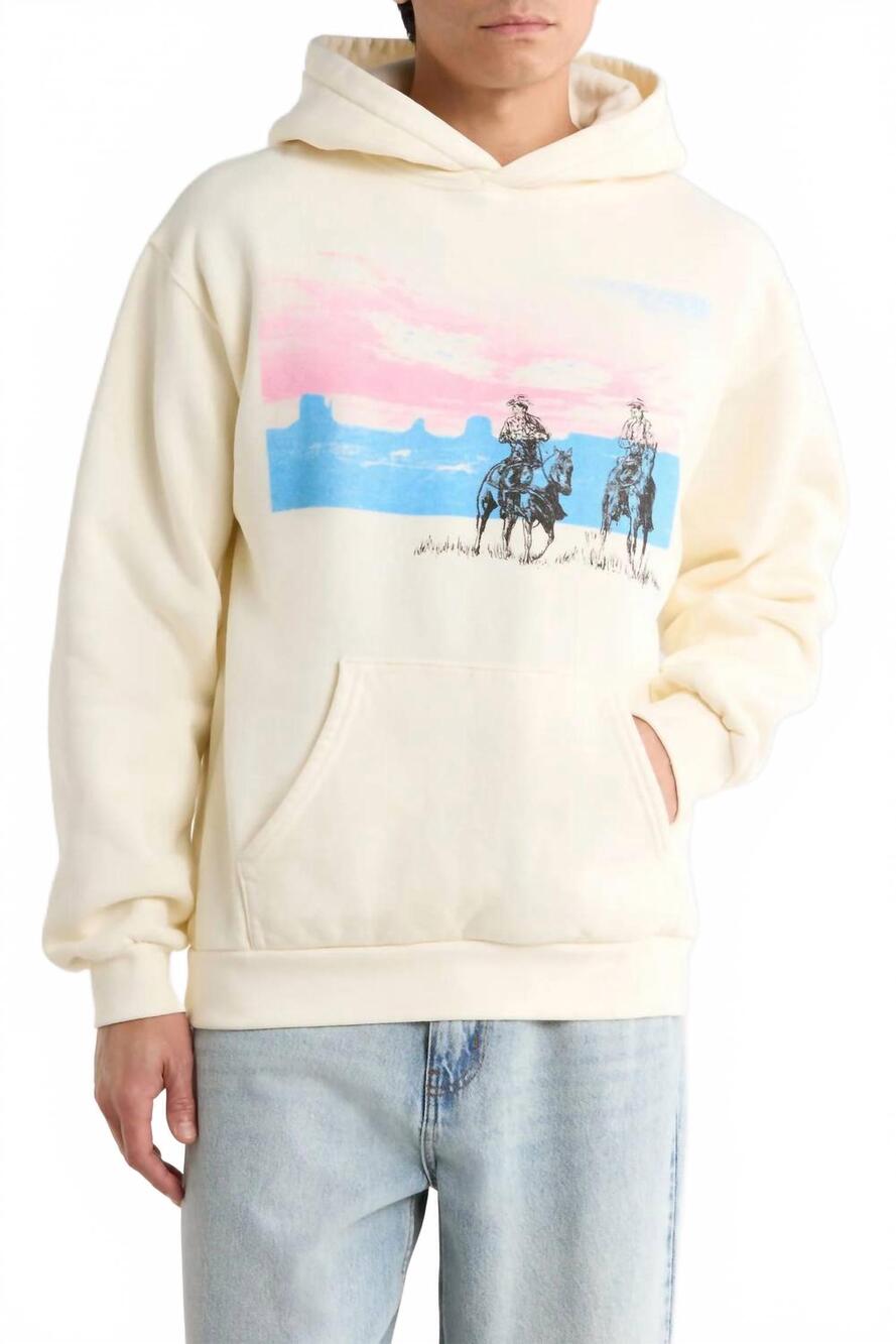 NEW ONE OF THESE DAYS drifting fleece graphic pullover in bone
